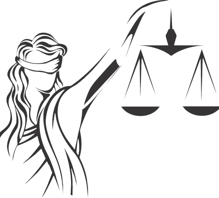 depicts Lady Justice